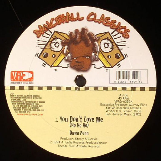 You Don't Love Me (No No No Riddim) - Vinyl Single vinyl record cover