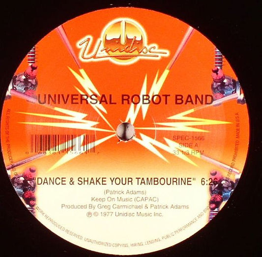 Dance And Shake Your Tambourine - Vinyl Single vinyl record cover