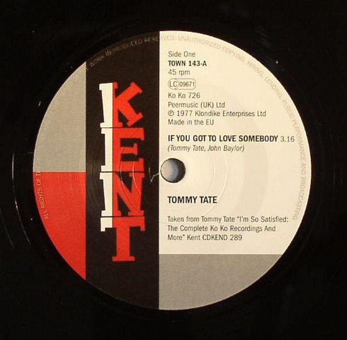 If You Got To Love Somebody - Vinyl Single vinyl record cover