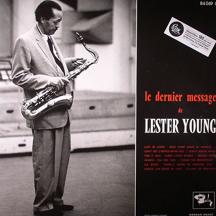 Le Dernier Message De Lester Young - Limited Edition Vinyl LP vinyl record cover