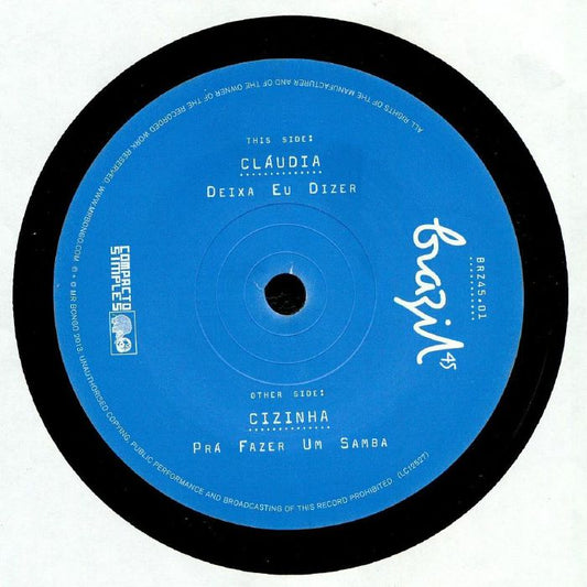 Deixa Eu Dizer - Vinyl Single vinyl record cover