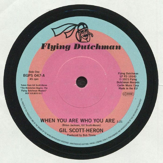 When You Are Who You Are - Vinyl Single vinyl record cover