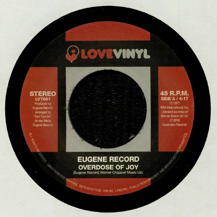 Overdose Of Joy - Vinyl Single vinyl record cover