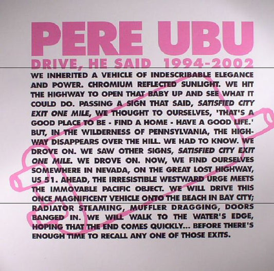 Drive He Said 1994-2002 - 4xLP Box Set vinyl record cover