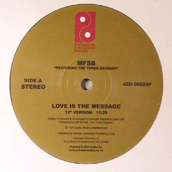 Love Is The Message - Vinyl Single vinyl record cover