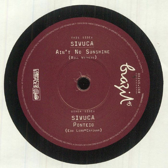 Ain't No Sunshine - Vinyl Single vinyl record cover