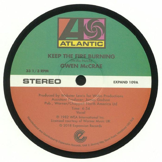 Keep The Fire Burning - Vinyl Single vinyl record cover