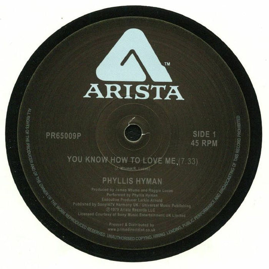 You Know How To Love Me - Vinyl Single vinyl record cover