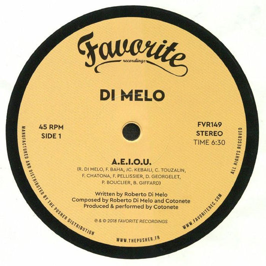 A.E.I.O.U. - Vinyl Single vinyl record cover