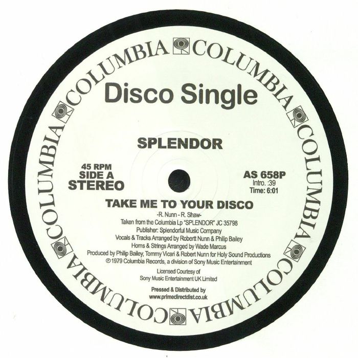 Take Me To Your Disco - Vinyl Single vinyl record cover