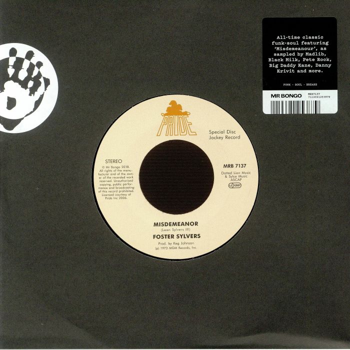 Misdemeanor - Vinyl Single vinyl record cover