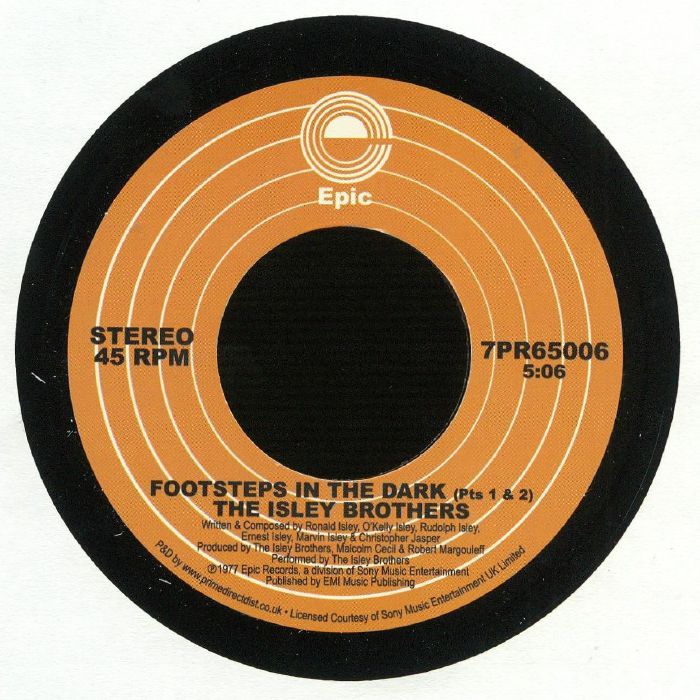 Footsteps In The Dark - Vinyl Single vinyl record cover