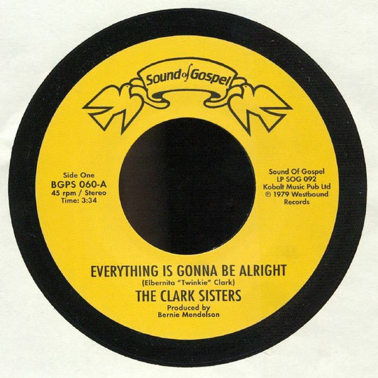 Everything Is Gonna Be Alright - Vinyl Single vinyl record cover
