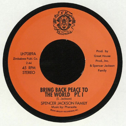 Bring Back Peace To The World - Vinyl Single vinyl record cover
