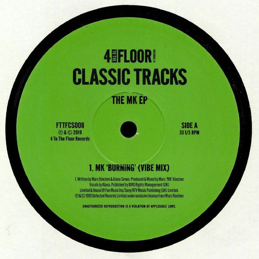 Classics Volume 7: The MK EP - Vinyl EP vinyl record cover