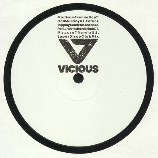 Don't Call Me Baby - Vinyl Single vinyl record cover