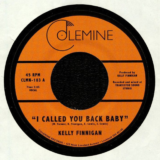 I Called You Back Baby - Vinyl Single vinyl record cover