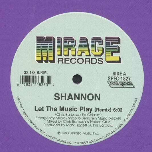 Let The Music Play - Vinyl Single vinyl record cover