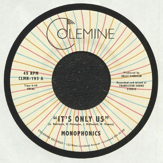 It's Only Us - Vinyl Single vinyl record cover