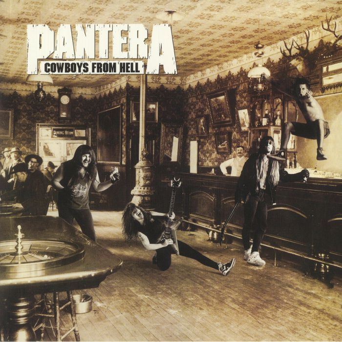 Cowboys From Hell - White Marbled Vinyl LP vinyl record cover