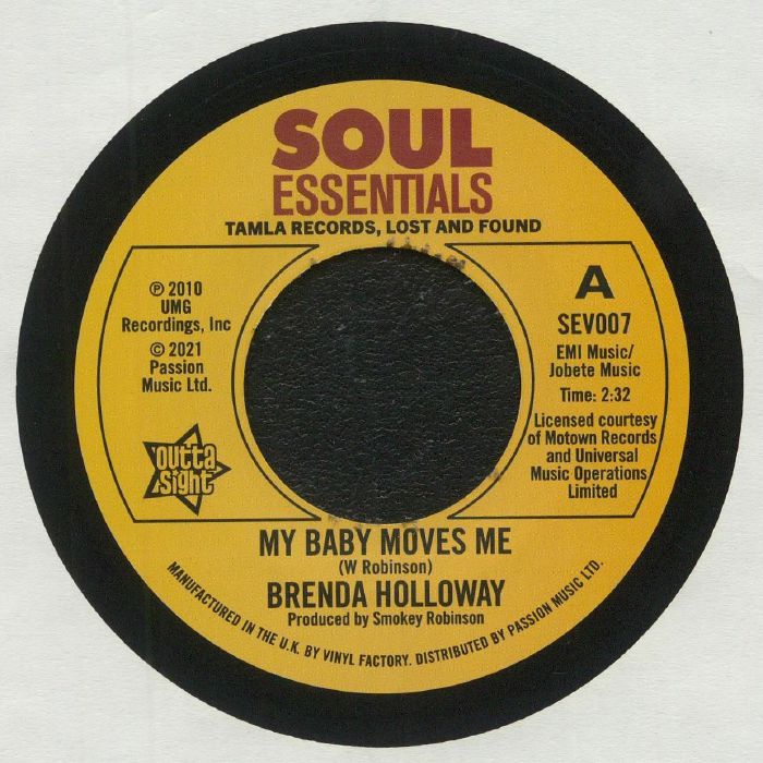 My Baby Moves Me - Vinyl Single vinyl record cover