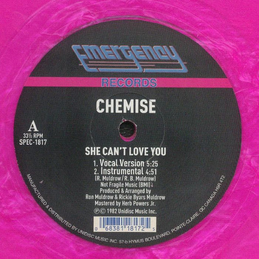 She Can't Love You - Limited Edition Pink Vinyl Single vinyl record cover