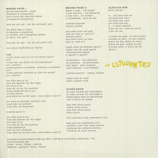 Os Estudantes / Merda - Vinyl EP vinyl record cover