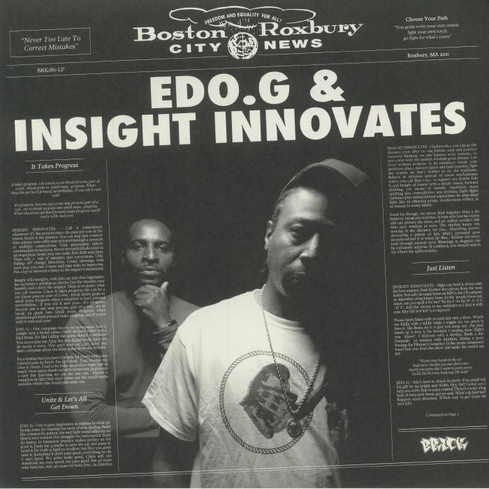Edo G & Insight Innovates - Blue Vinyl LP vinyl record cover