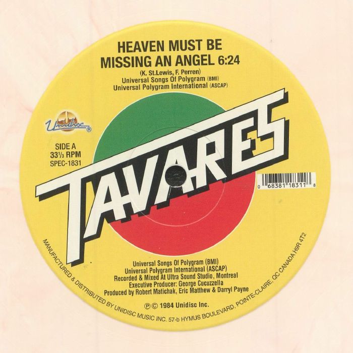Heaven Must Be Missing An Angel - Pink Marbled Vinyl Single vinyl record cover