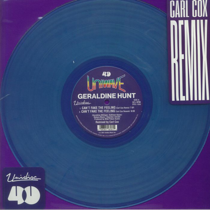 Can't Fake The Feeling - Limited Blue Vinyl Single vinyl record cover