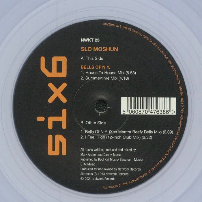 Bells Of NY - Clear Vinyl Single vinyl record cover