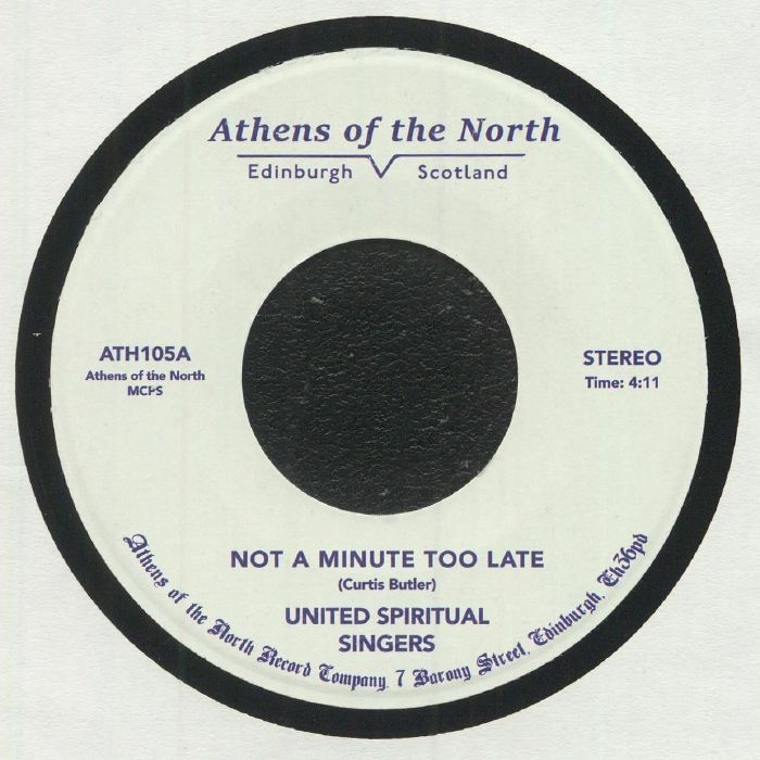 Not A Minute Too Late - Vinyl Single vinyl record cover