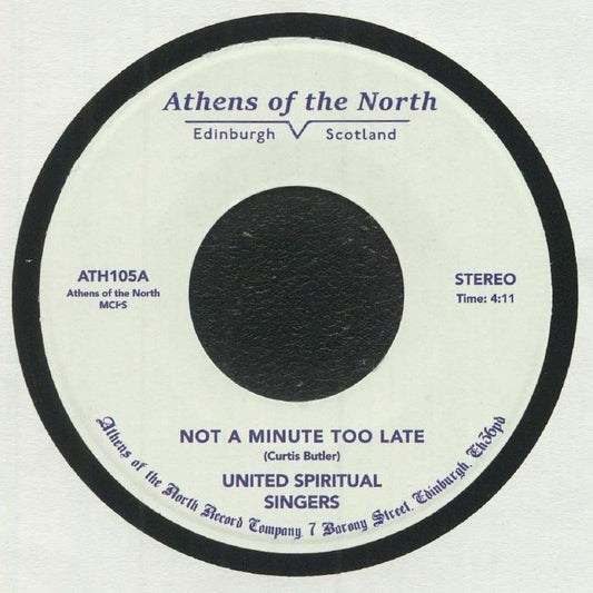 Not A Minute Too Late - Vinyl Single vinyl record cover