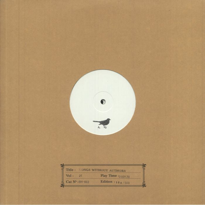 Songs Without Authors Vol 1 - Limited Edition 2xLP vinyl record cover