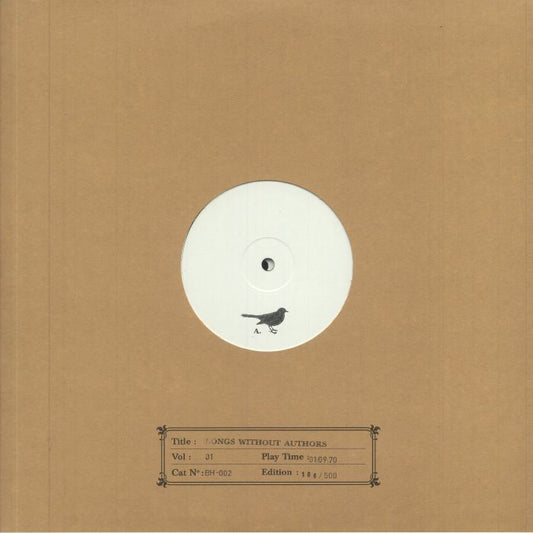 Songs Without Authors Vol 1 - Limited Edition 2xLP vinyl record cover