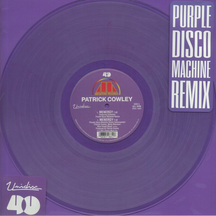 Menergy (Purple Disco Machine Remix) - Limited Purple Vinyl Single vinyl record cover