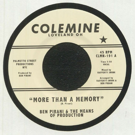 More Than A Memory - White Vinyl Single vinyl record cover