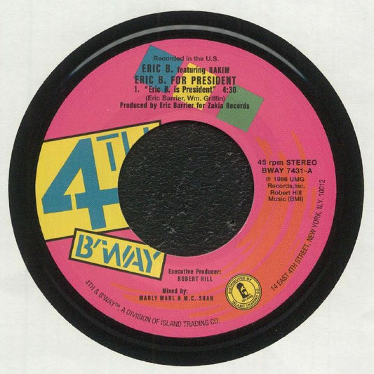 Eric B For President - Vinyl Single vinyl record cover