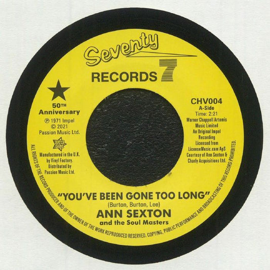 You've Been Gone Too Long - Vinyl Single vinyl record cover