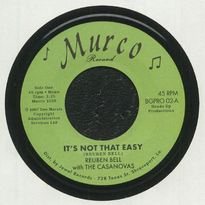 It's Not That Easy - Vinyl Single vinyl record cover