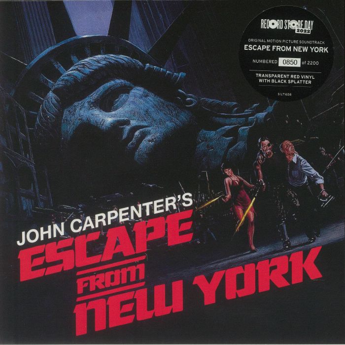 Escape From New York - Limited Edition Red Splatter Vinyl Single vinyl record cover
