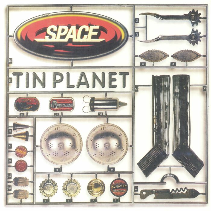 Tin Planet - Clear And Silver Splatter Vinyl LP vinyl record cover