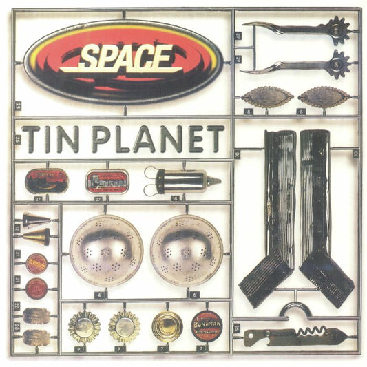 Tin Planet - Clear And Silver Splatter Vinyl LP vinyl record cover