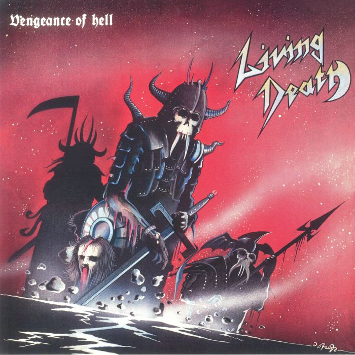 Vengeance Of Hell - Limited Red & Grey Split Vinyl LP vinyl record cover