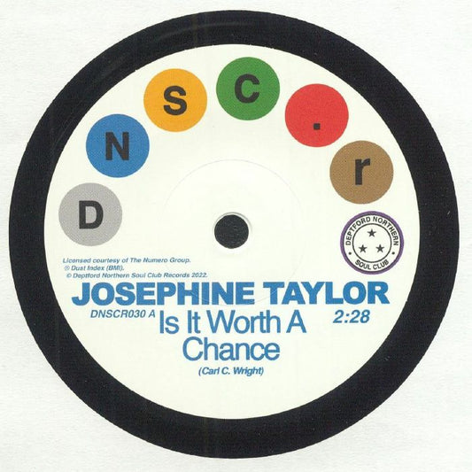 Is It Worth A Chance / Satisfied - Vinyl Single vinyl record cover