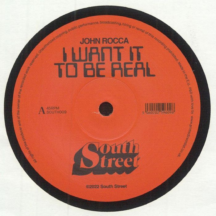 I Want It To Be Real - Vinyl Single vinyl record cover