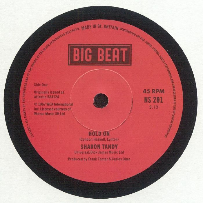 Hold On (reissue) - Vinyl Single vinyl record cover