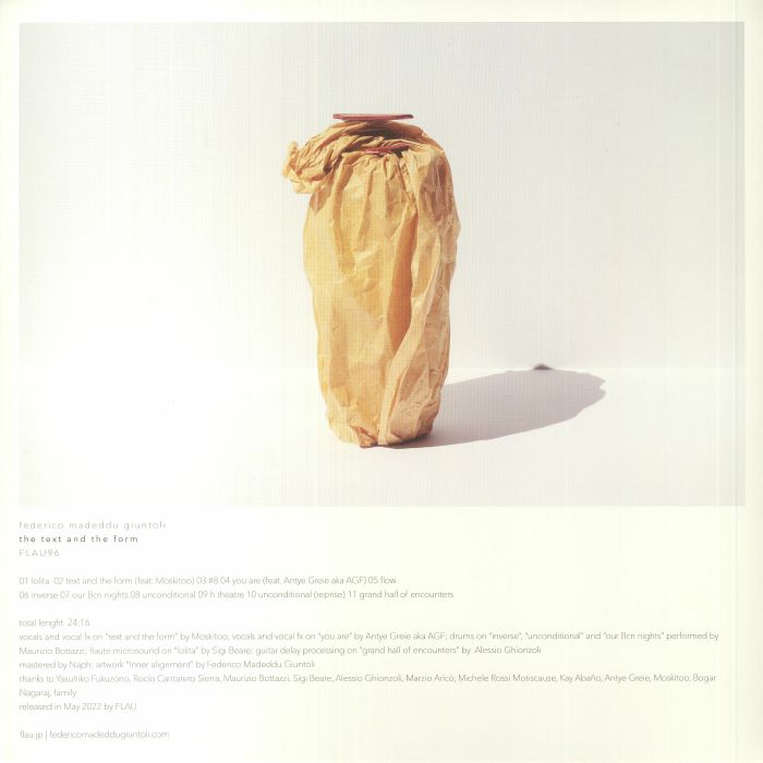 The Text & The Form - Vinyl LP vinyl record cover
