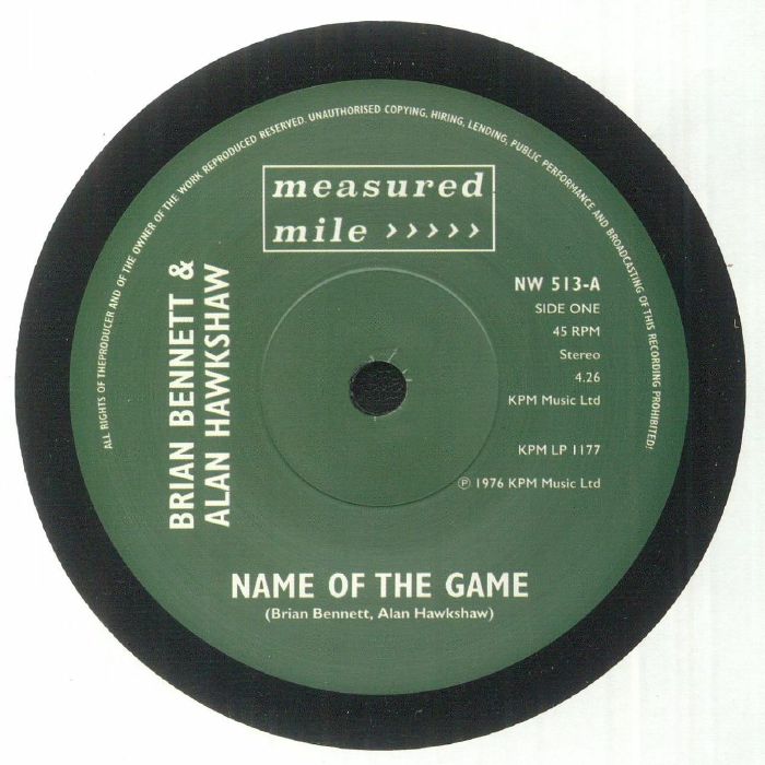 Name Of The Game - Vinyl Single vinyl record cover