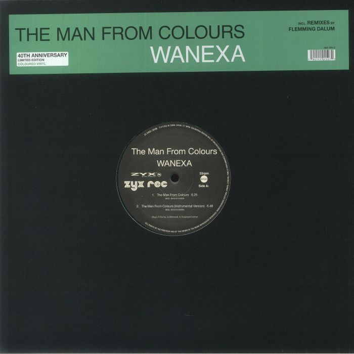The Man From Colours - 40th Anniversary Green Vinyl Single vinyl record cover